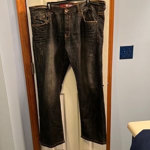 Distressed black jeans 42x32